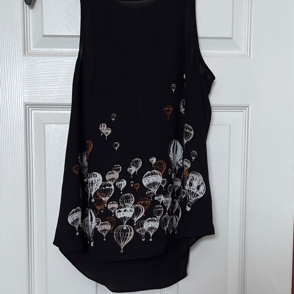 Apt. 9 Black Balloon Print Sleeveless Tank top size small